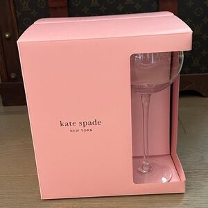 kate spade Pink Wine Glass Set